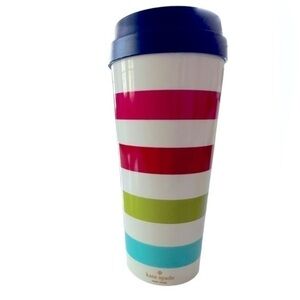 KATE SPADE MULTI-COLOR STRIPED TUMBLER 16oz